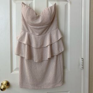 Pitaya Glitter Off White Form Fitting Mini Dress